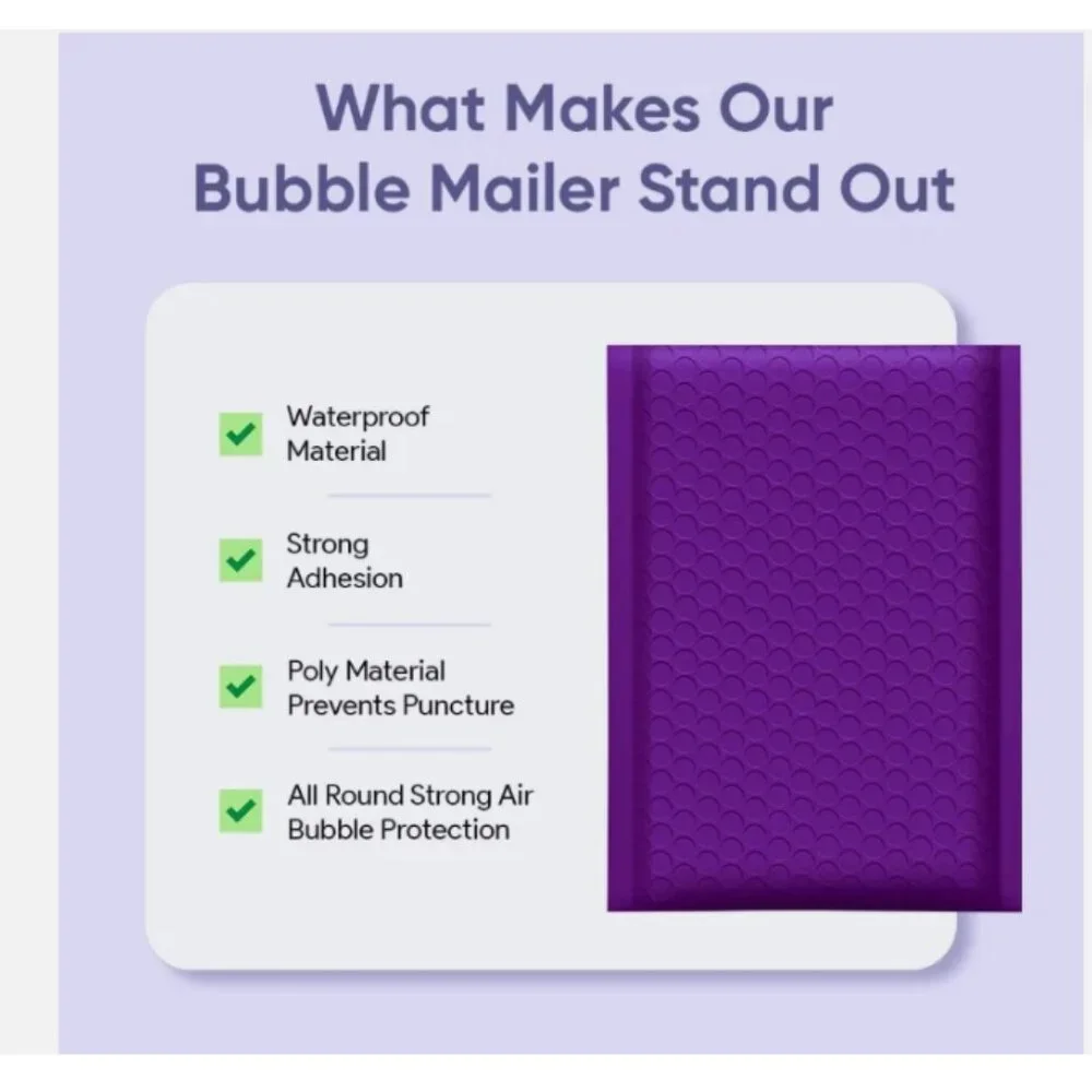 Poly Bubble Mailers Padded 25 Envelopes 6X10‎